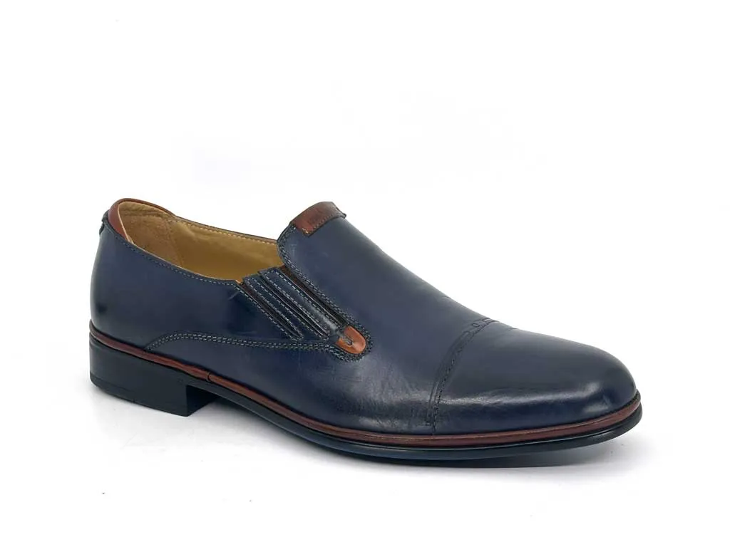 Simon Navy Men's Slip-On Dress Shoes