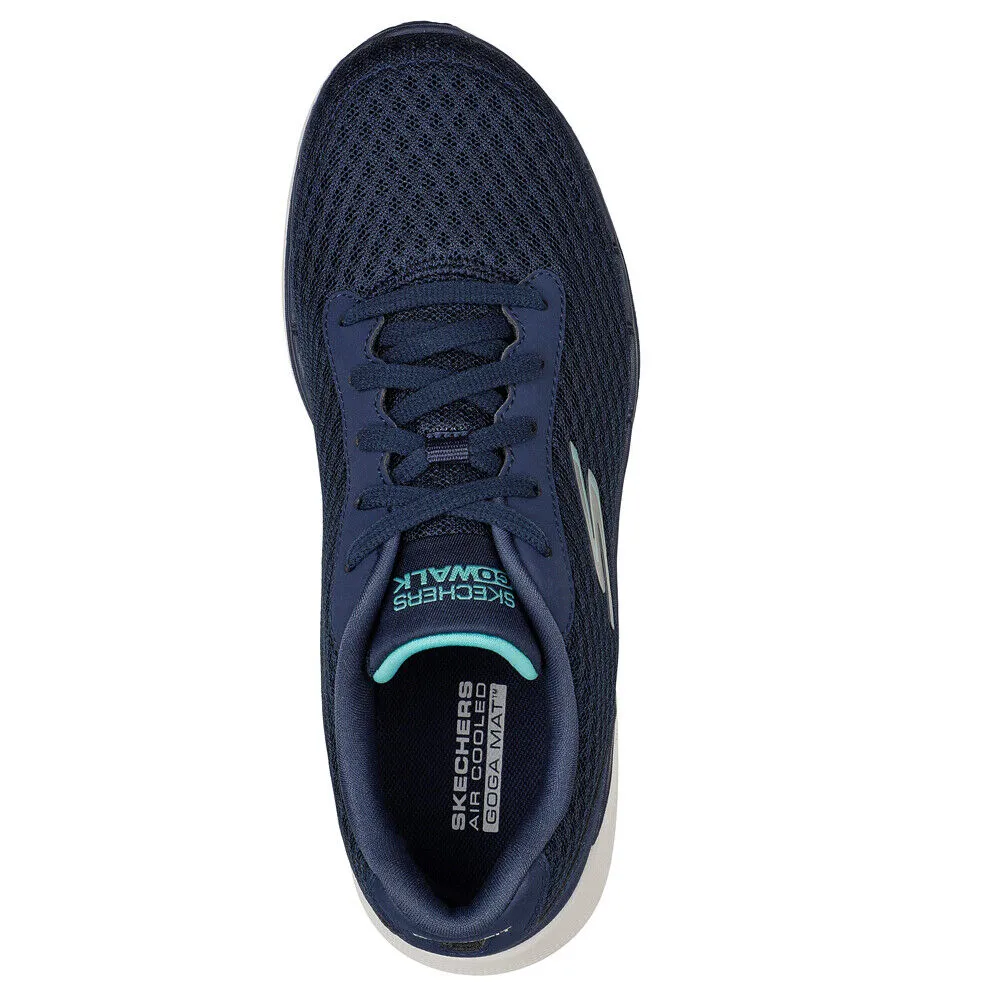 Skechers Go Walk 6.0 Iconic Vision Navy/Turquoise Trainers 124514/NVTQ