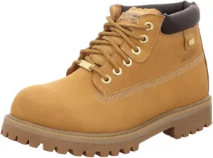 Skechers Men's Sergeants-Verdict 4442 Waterproof 6 Eye Padded Collar Boot, Wheat, 8