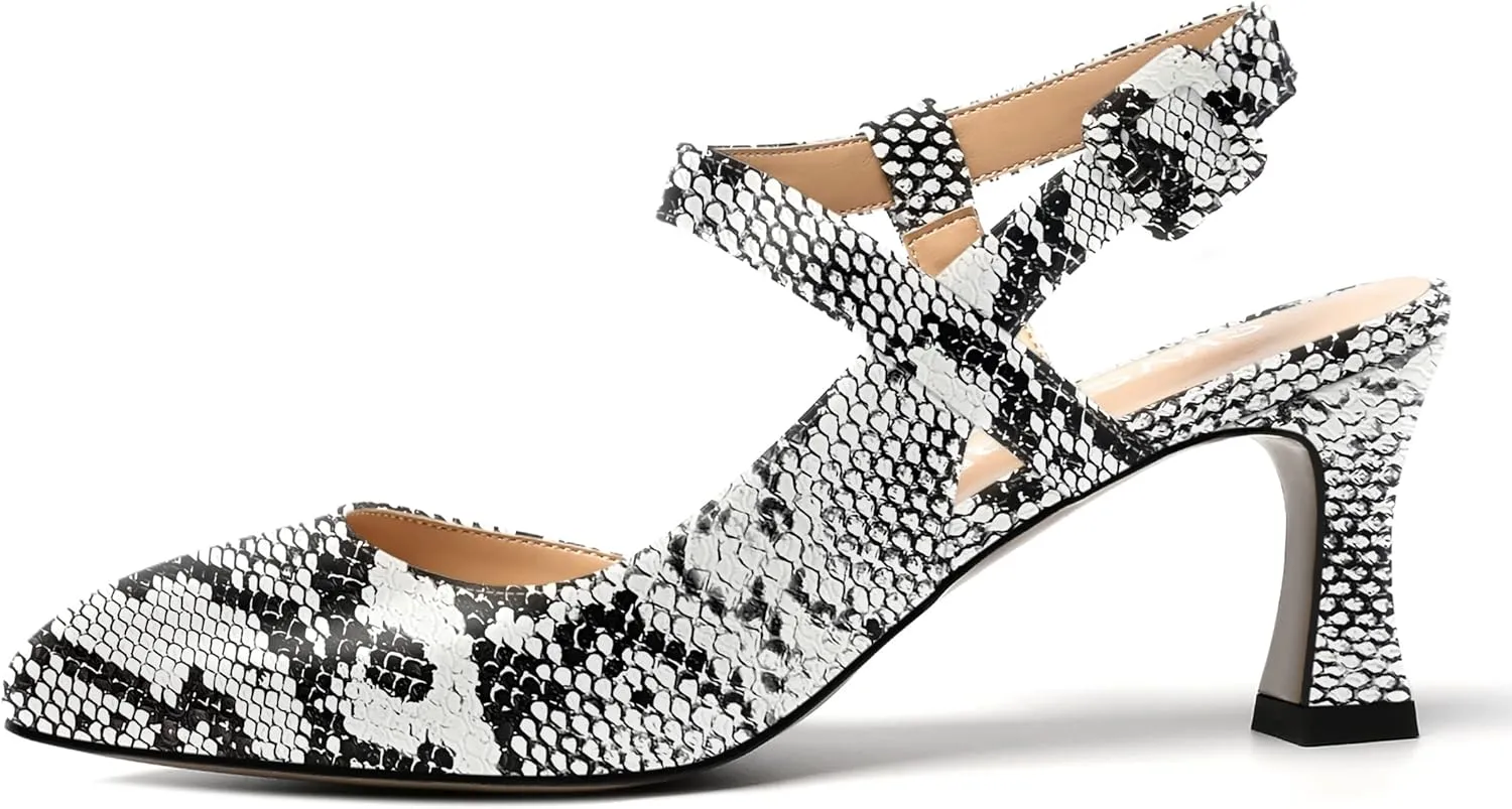 SKYSTERRY Womens Buckle Patent Wedding Ankle Strap Round Toe Casual Spool Mid Heel Pumps Shoes 2.5 Inch