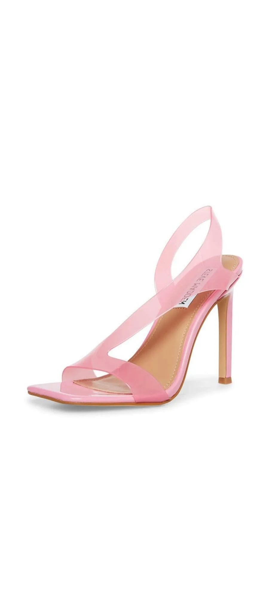 Slingback Madden Heeled Steve Limited-time offer Stiletto Closure Squared Toe Open Pink Sandal Luxurious Nila