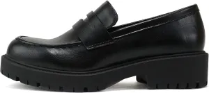 Soda “HENDER” ~ Women Round Toe Low Heel Lug Sole Platform Penny Loafer Shoe