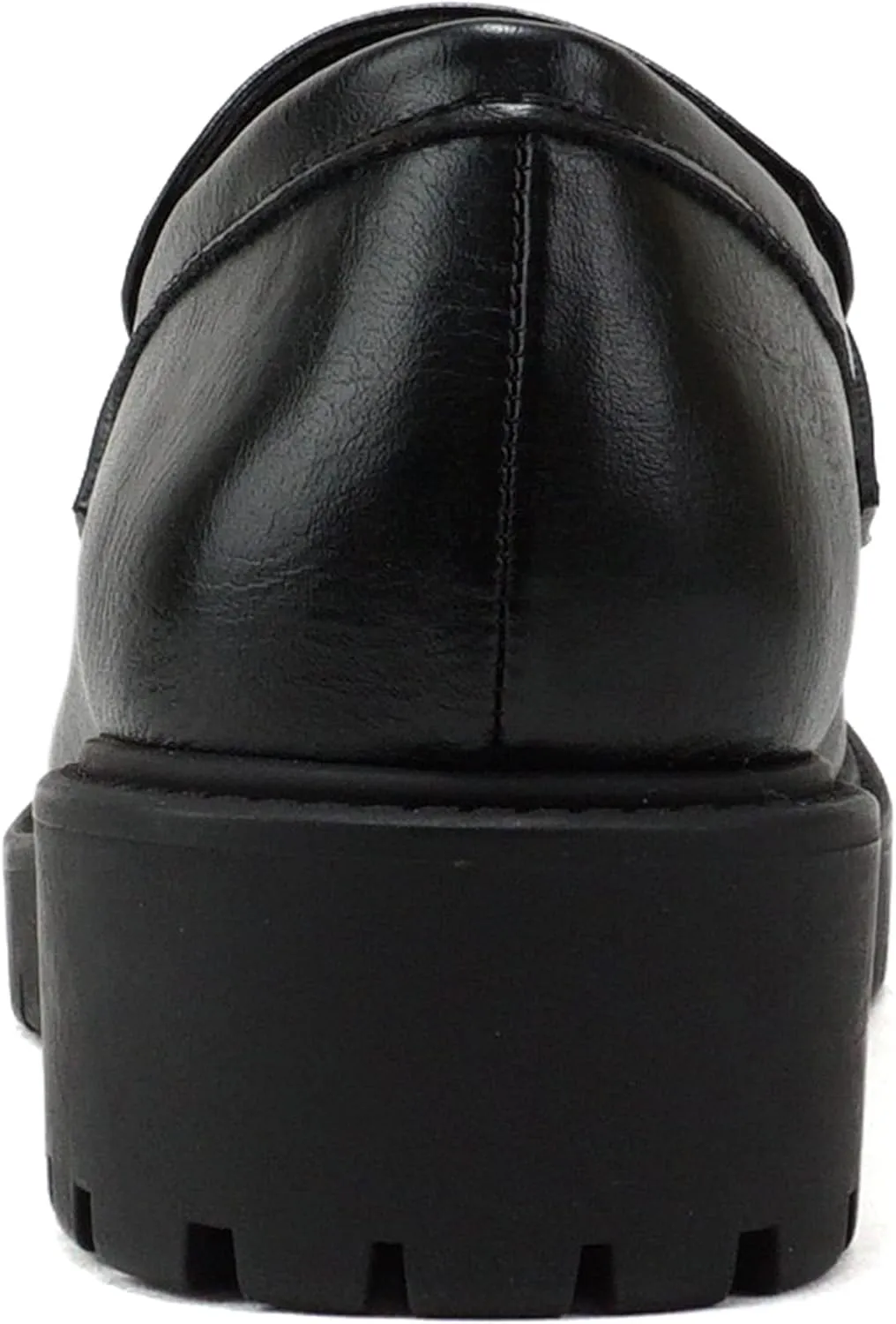 Soda “HENDER” ~ Women Round Toe Low Heel Lug Sole Platform Penny Loafer Shoe
