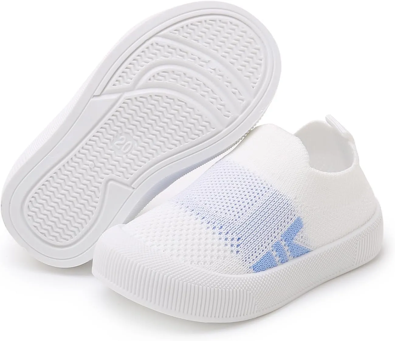 SOFMUO Baby Boys Girls Toddler Sneakers Kids Lightweight Knit Walking Shoes Mesh Breathable Tennis Trainers Shoe 1-3 Yrs…