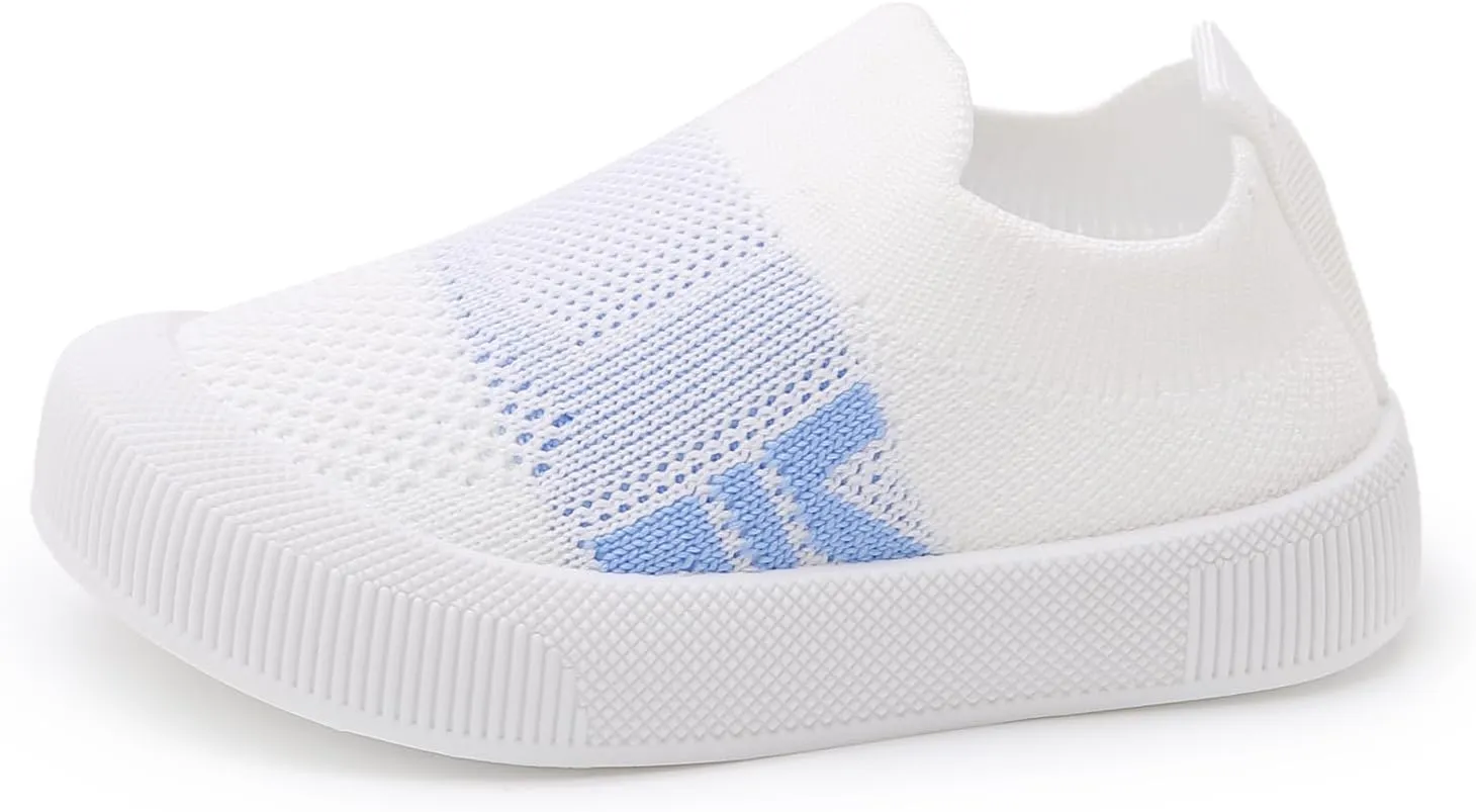 SOFMUO Baby Boys Girls Toddler Sneakers Kids Lightweight Knit Walking Shoes Mesh Breathable Tennis Trainers Shoe 1-3 Yrs…