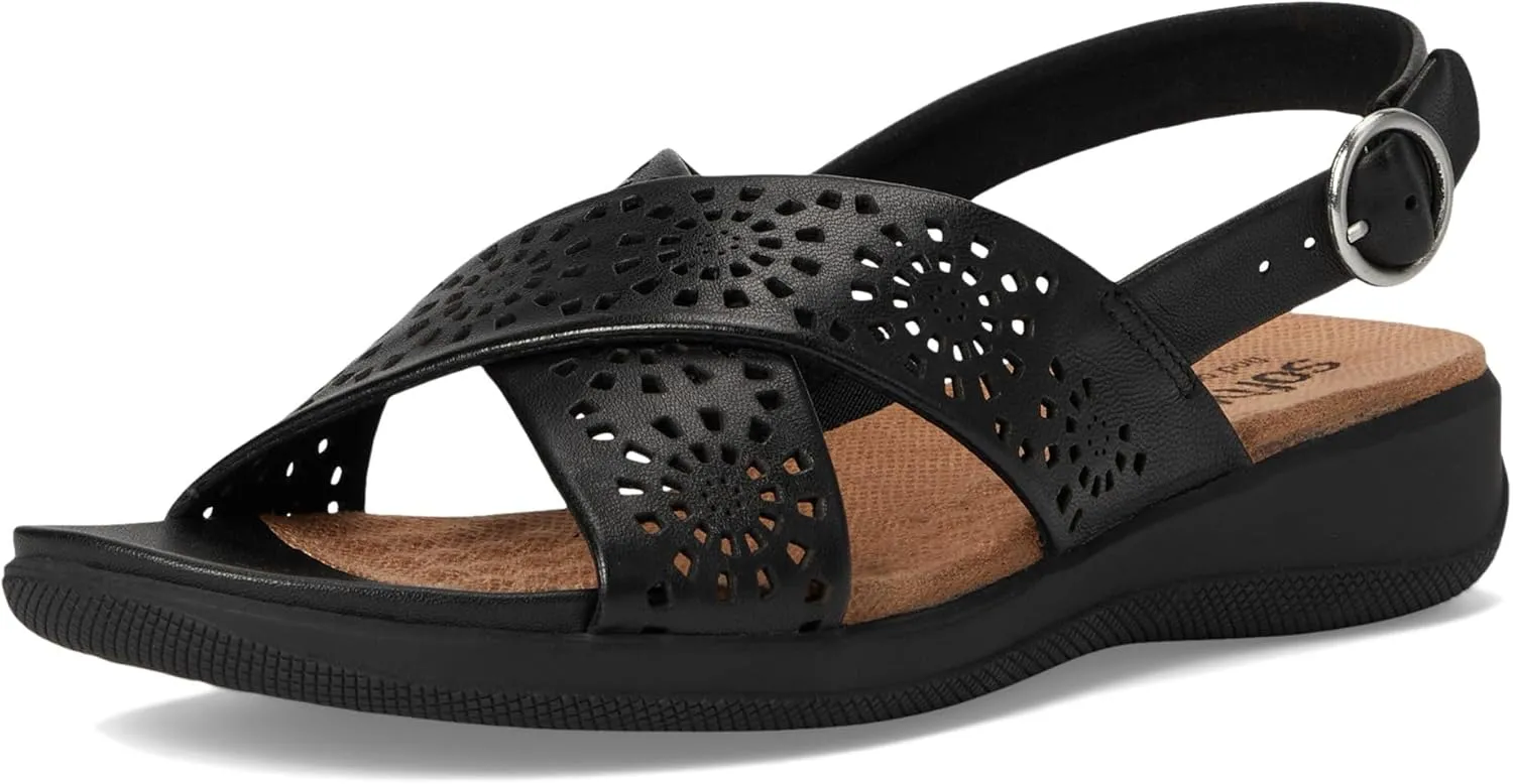 SoftWalk Women's Tillman Sling Perf Flat Sandal