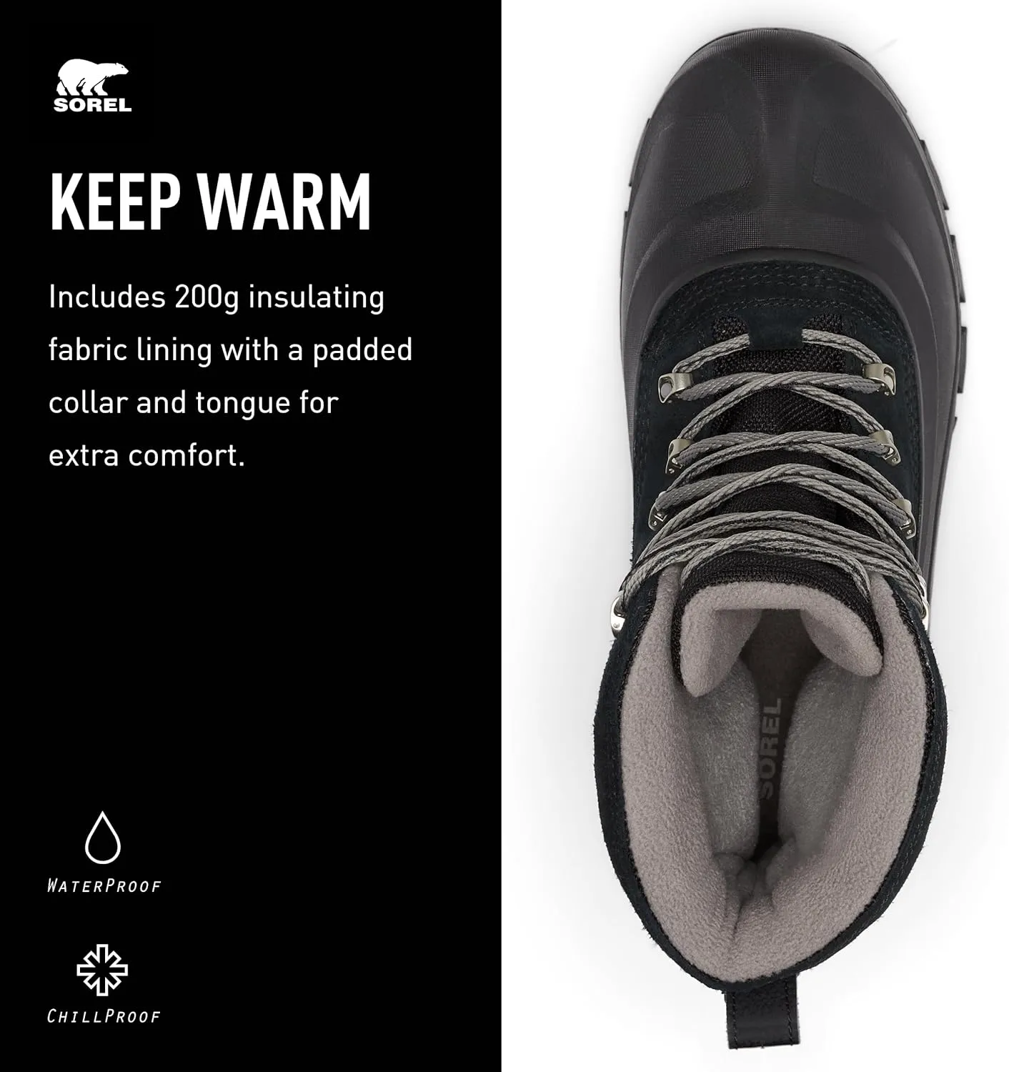 SOREL - Men's Buxton Lace Waterproof Winter Boot