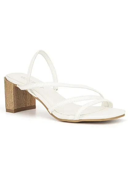 Strappy Wooden-Heel Sandal