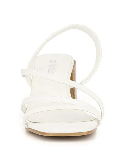Strappy Wooden-Heel Sandal