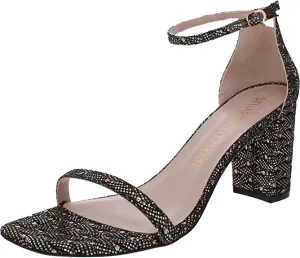 Stuart Weitzman Amelina Block Gold 9.5 M