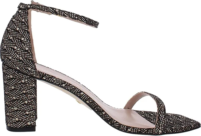 Stuart Weitzman Amelina Block Gold 9.5 M