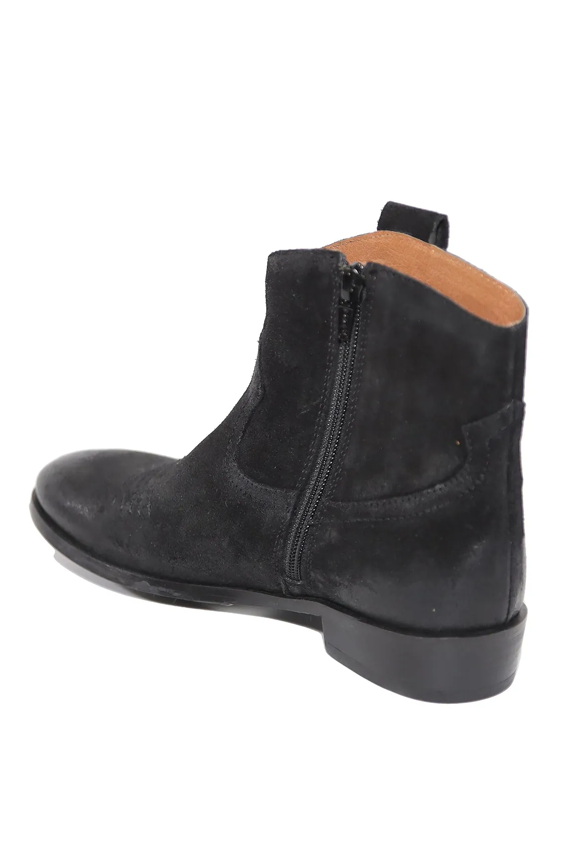 Sycamore Black Suede Western Bootie