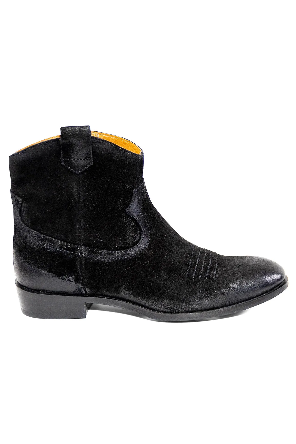 Sycamore Black Suede Western Bootie