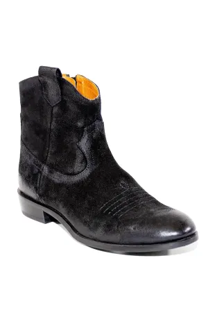 Sycamore Black Suede Western Bootie