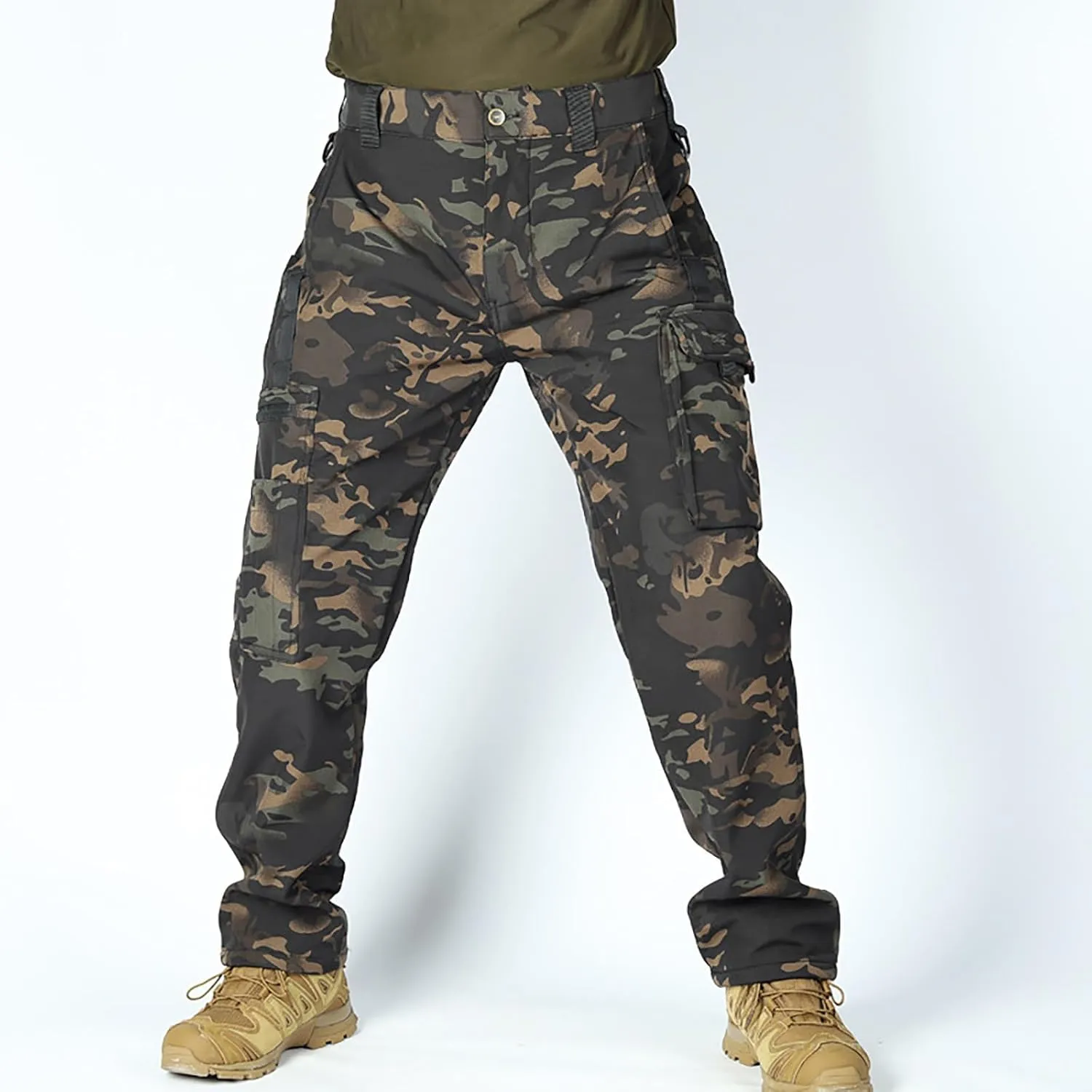 Tactical Pants for Men Athletic Hiking Workout Ripstop Sweatpants Travel Drawstring Water Resistant