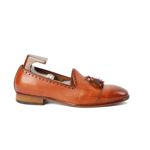 Tassel Leather Shade Brown Loafer