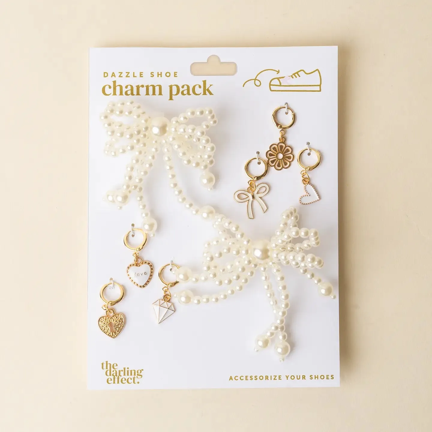 The Darling Effect - Dazzle Shoe Charm Pack, Pretty in Pearl
