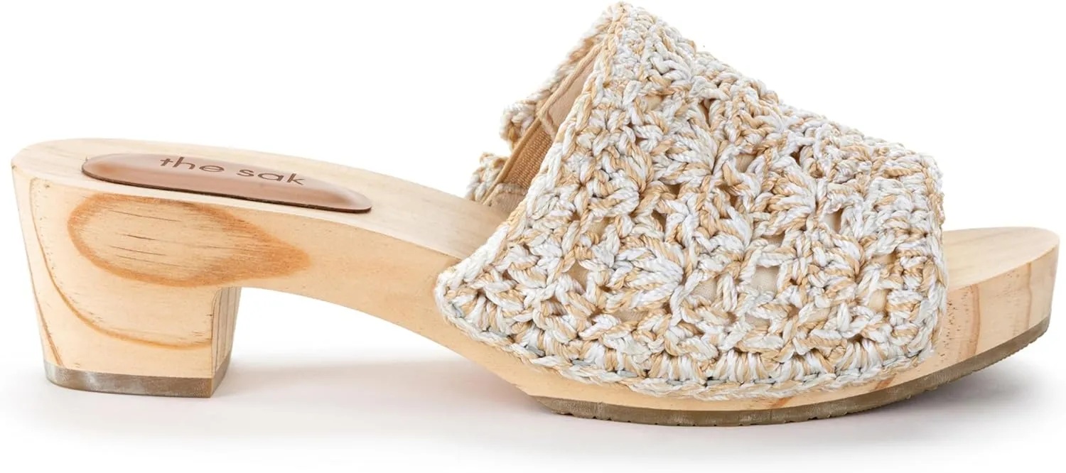 The Sak Ella Clog Sandal in Crochet, Slip On Shoe