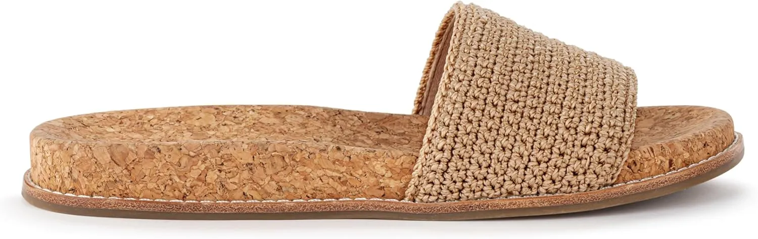The Sak Mendocino Slide Sandal in Crochet, Slip On Sandals