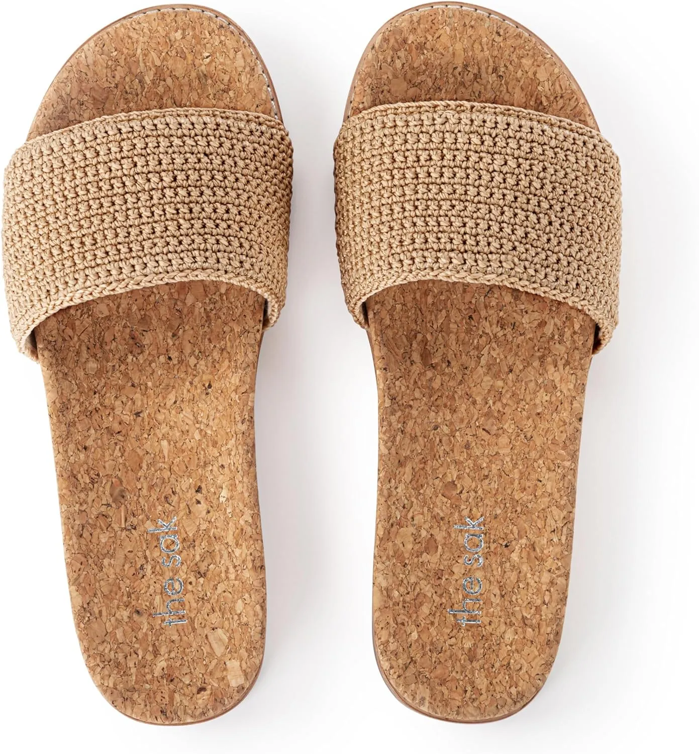 The Sak Mendocino Slide Sandal in Crochet, Slip On Sandals