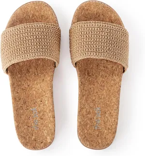 The Sak Mendocino Slide Sandal in Crochet, Slip On Sandals