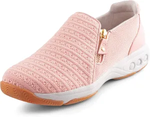 Therafit Nina Side Zip Fabric Slip On Shoe - for Plantar Fasciitis/Foot Pain
