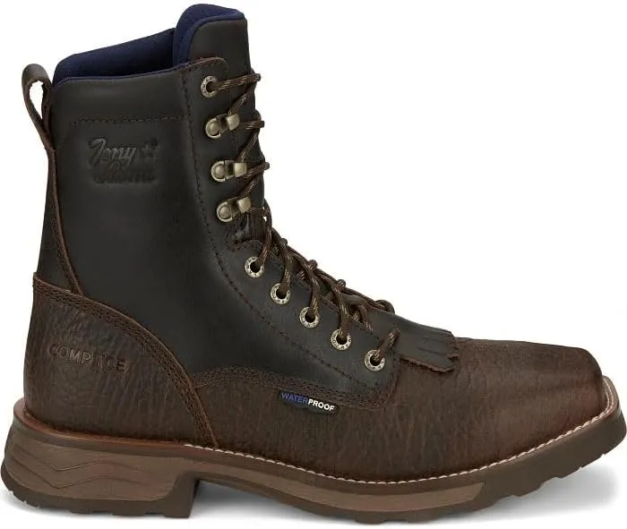 Tony Lama Men's TW3430 High Range 8" Waterproof Comp Toe Lace-Up Work Boot