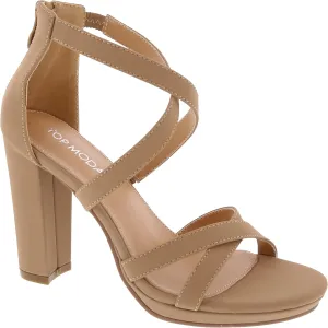 TOP Moda Womens Ankle Strap Open Toe Platform Dressy Formal Strappy Sandal High Heeled Platform Pumps Event Shoes for Women