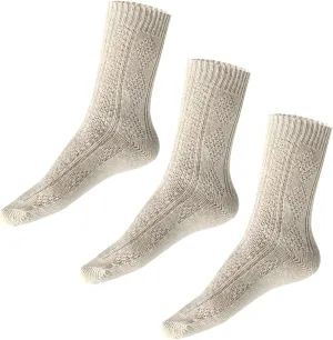 Traditional Vintage Motif Merino Wool Thick Boot Warm Hiking Socks Women and Men Outdoor Athlete Warm Suitable Winter