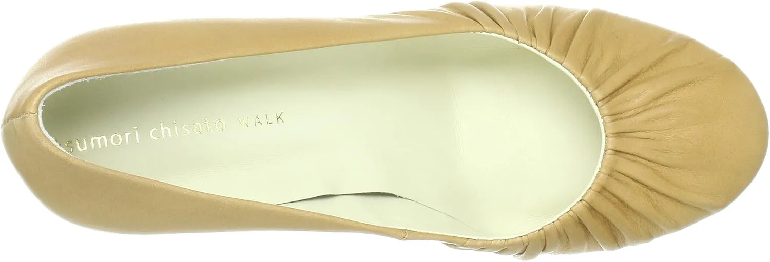 Tsumori Chisato Walk 4038 Chisato Walk Round Toe Pleated Pumps