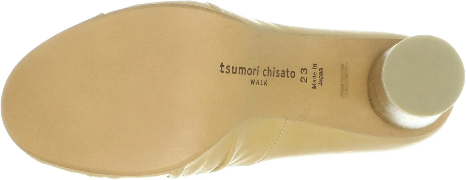 Tsumori Chisato Walk 4038 Chisato Walk Round Toe Pleated Pumps