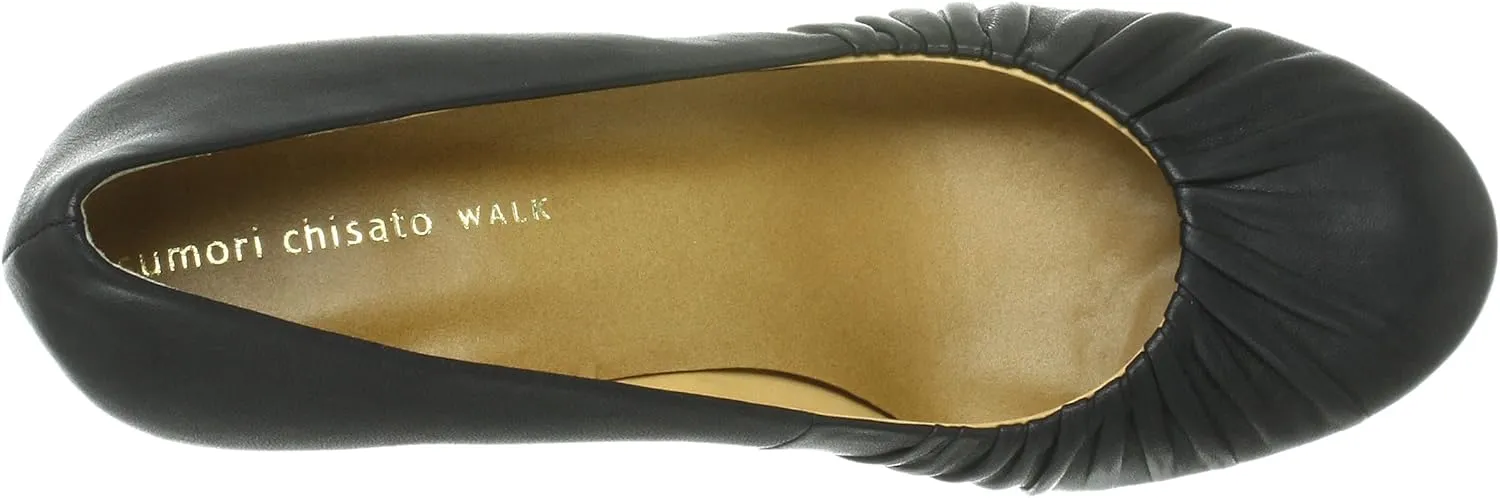 Tsumori Chisato Walk 4038 Chisato Walk Round Toe Pleated Pumps