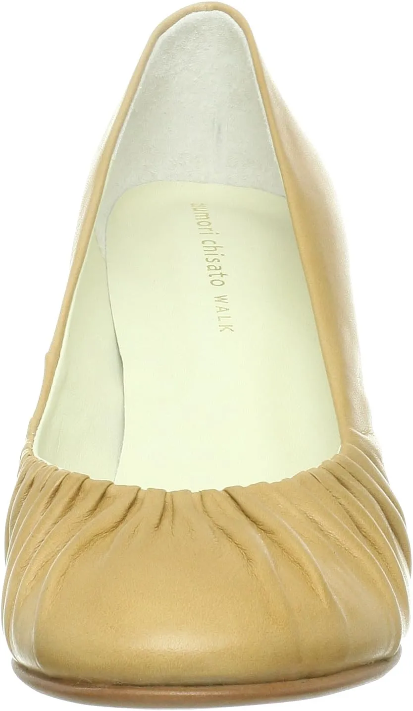 Tsumori Chisato Walk 4038 Chisato Walk Round Toe Pleated Pumps
