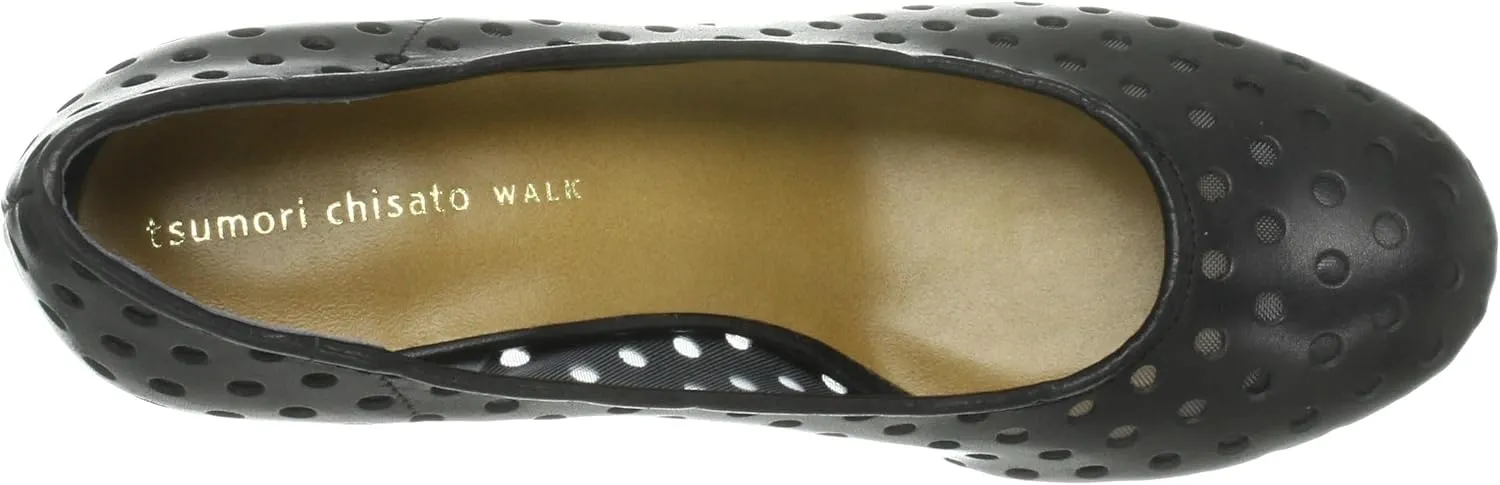Tsumori Chisato Walk 4039 Walk Punching Round Toe Pumps