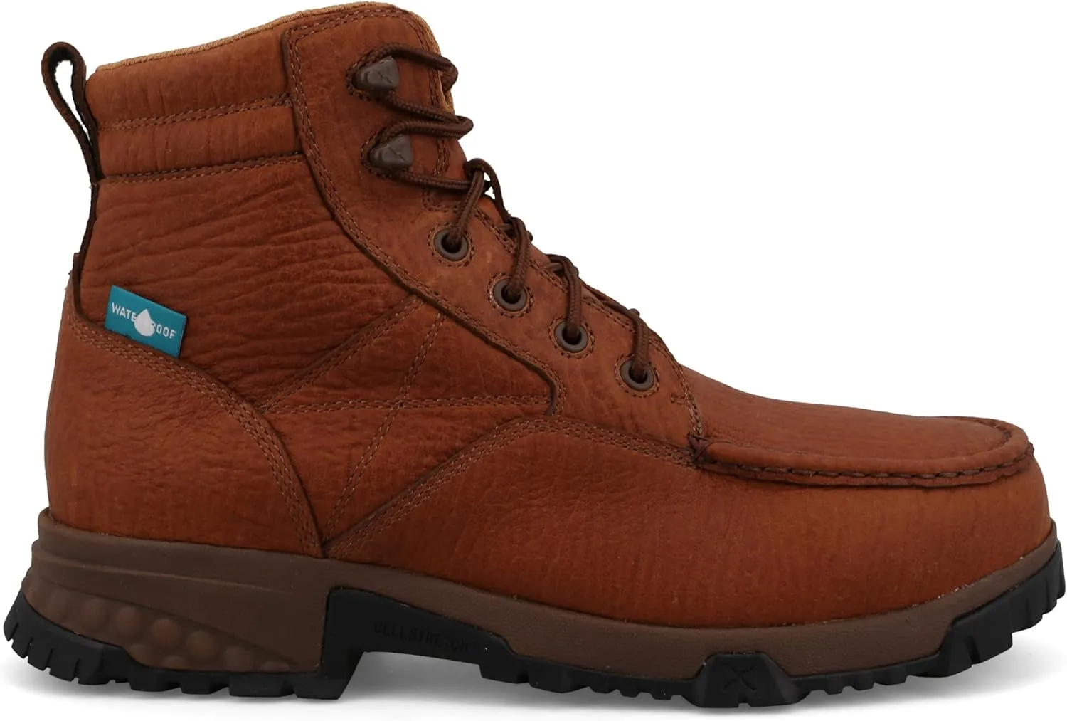Twisted X Men's 6" Work Boot, Moc Toe Nano Toe with CellStretch