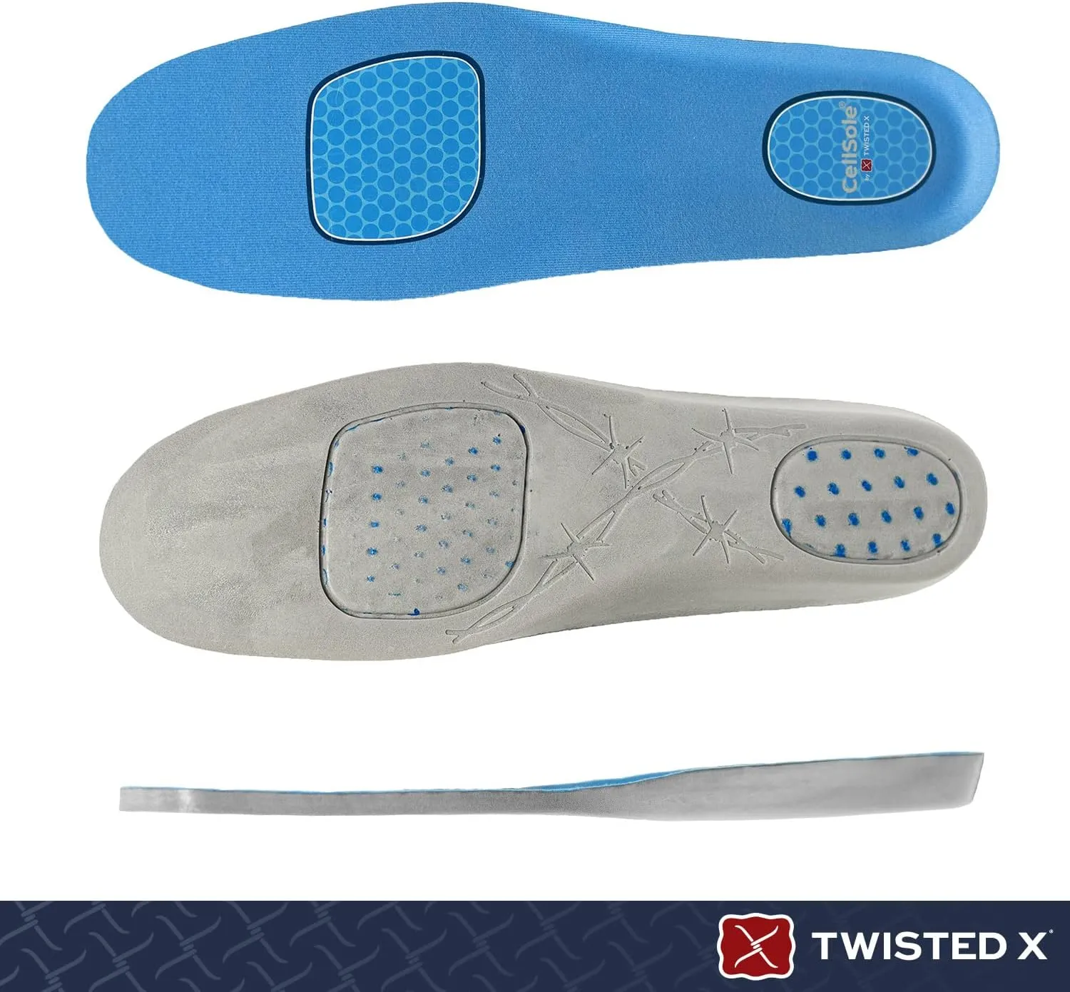 Twisted X Men’s Cellsole Regular Round Toe Shoe Pad Inserts for All Day Comfort and Support, 10