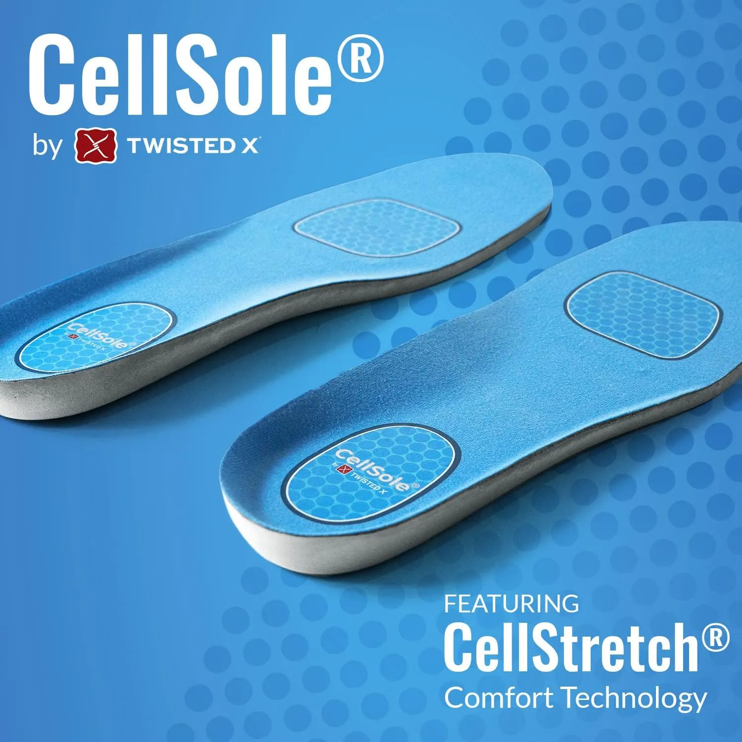 Twisted X Men’s Cellsole Regular Round Toe Shoe Pad Inserts for All Day Comfort and Support, 10