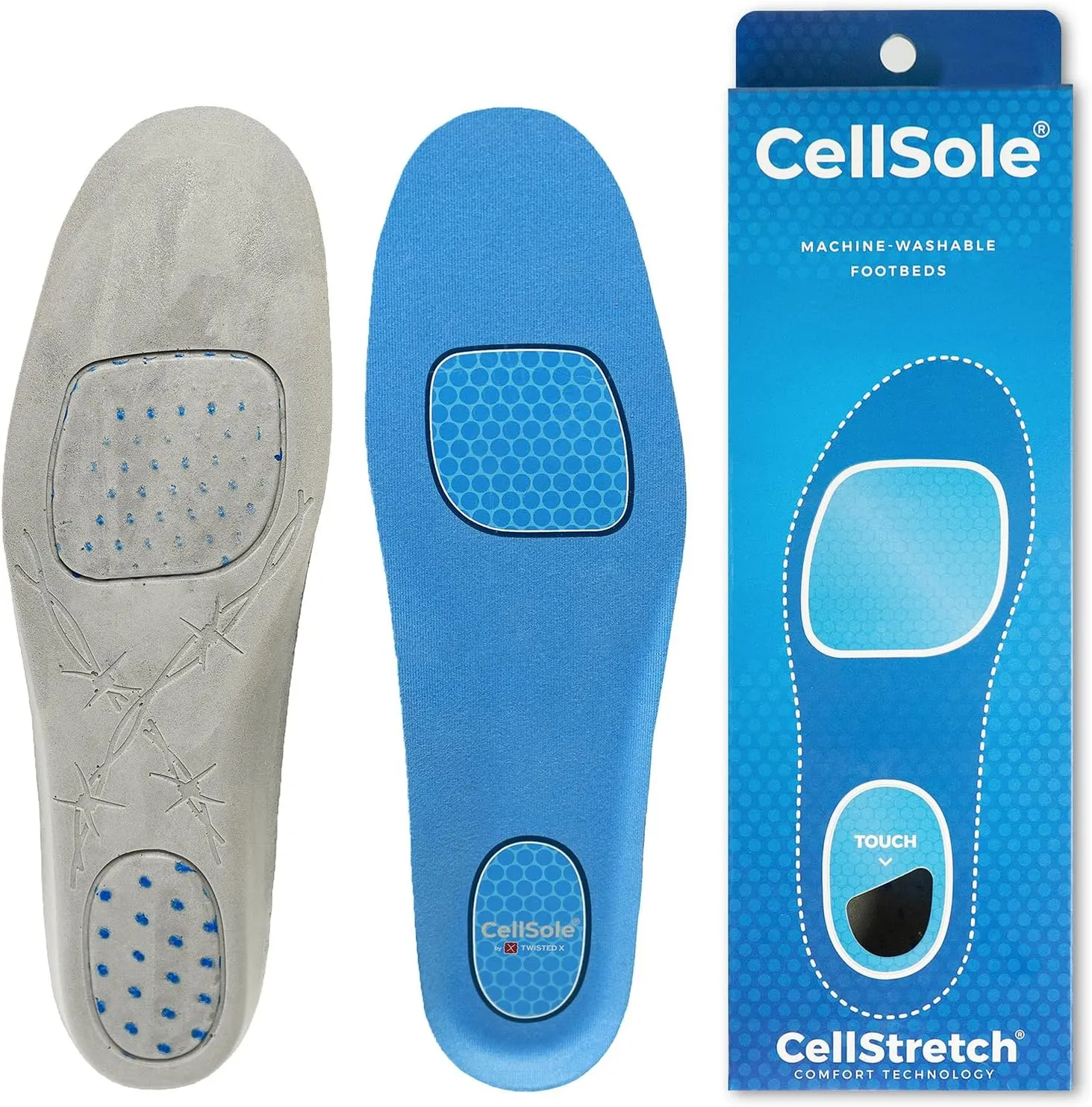 Twisted X Men’s Cellsole Regular Round Toe Shoe Pad Inserts for All Day Comfort and Support, 10