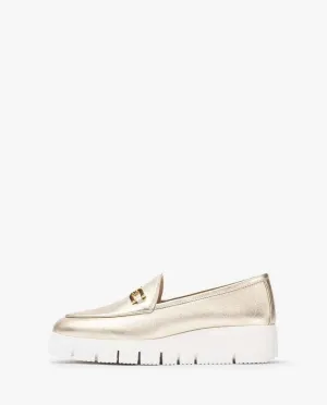 Unisa Metallic Gold Platform loafer |FAMO25GD