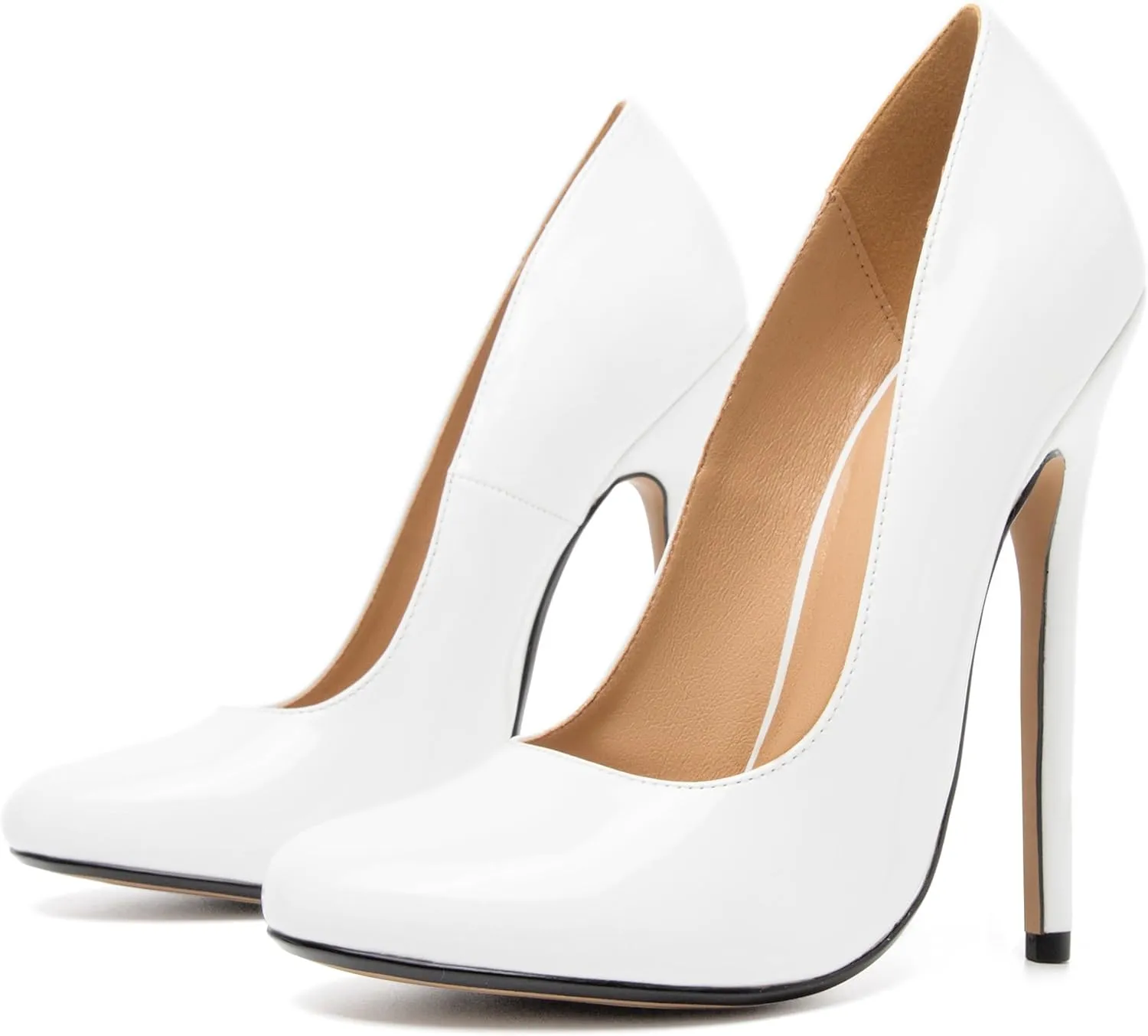 Unisex Men's Women's Round Toe High Heels Stiletto Pumps Dress Party Shoes