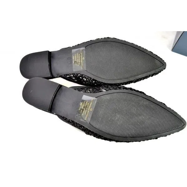 Universal Thread Women's Whisper Woven Backless Slip On Mules 12 Black