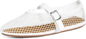 vivianly Mesh Ballet Flats Shoes for Women Flats Comfortable Dressy Round Toe Mesh Flats Fishnet Mary Jane Flats for Events Party Leisure