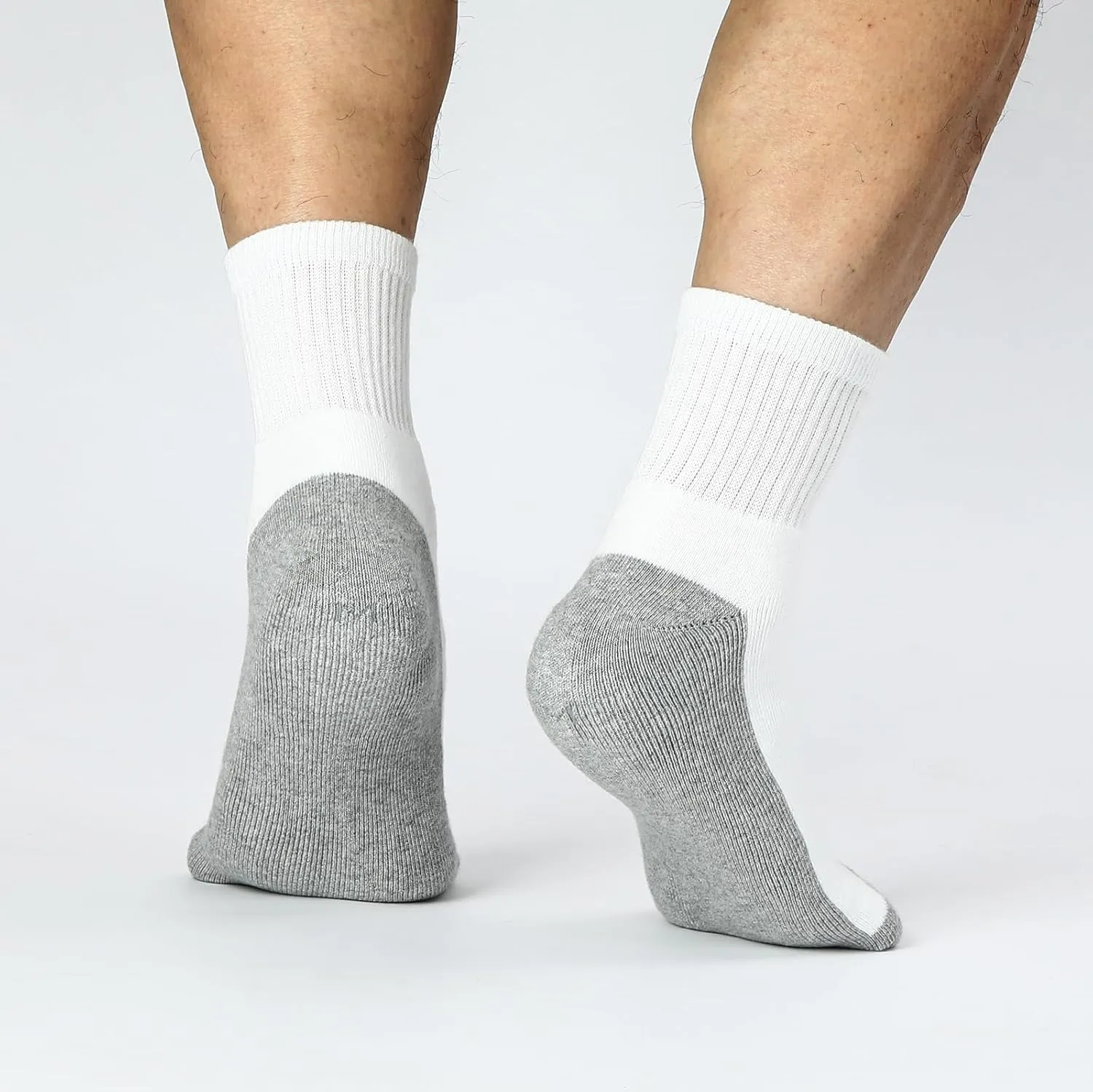 WANDER Men's Athletic Ankle Socks 3/8 Pairs Thick Cushion Running Socks for Men&Women Cotton Socks 6-9/9-12/12-15