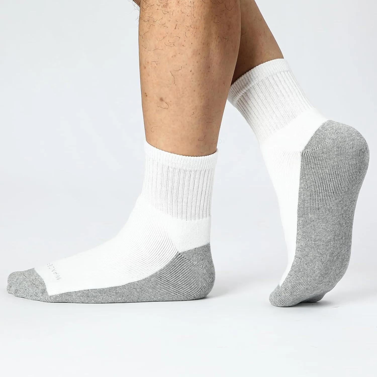 WANDER Men's Athletic Ankle Socks 3/8 Pairs Thick Cushion Running Socks for Men&Women Cotton Socks 6-9/9-12/12-15