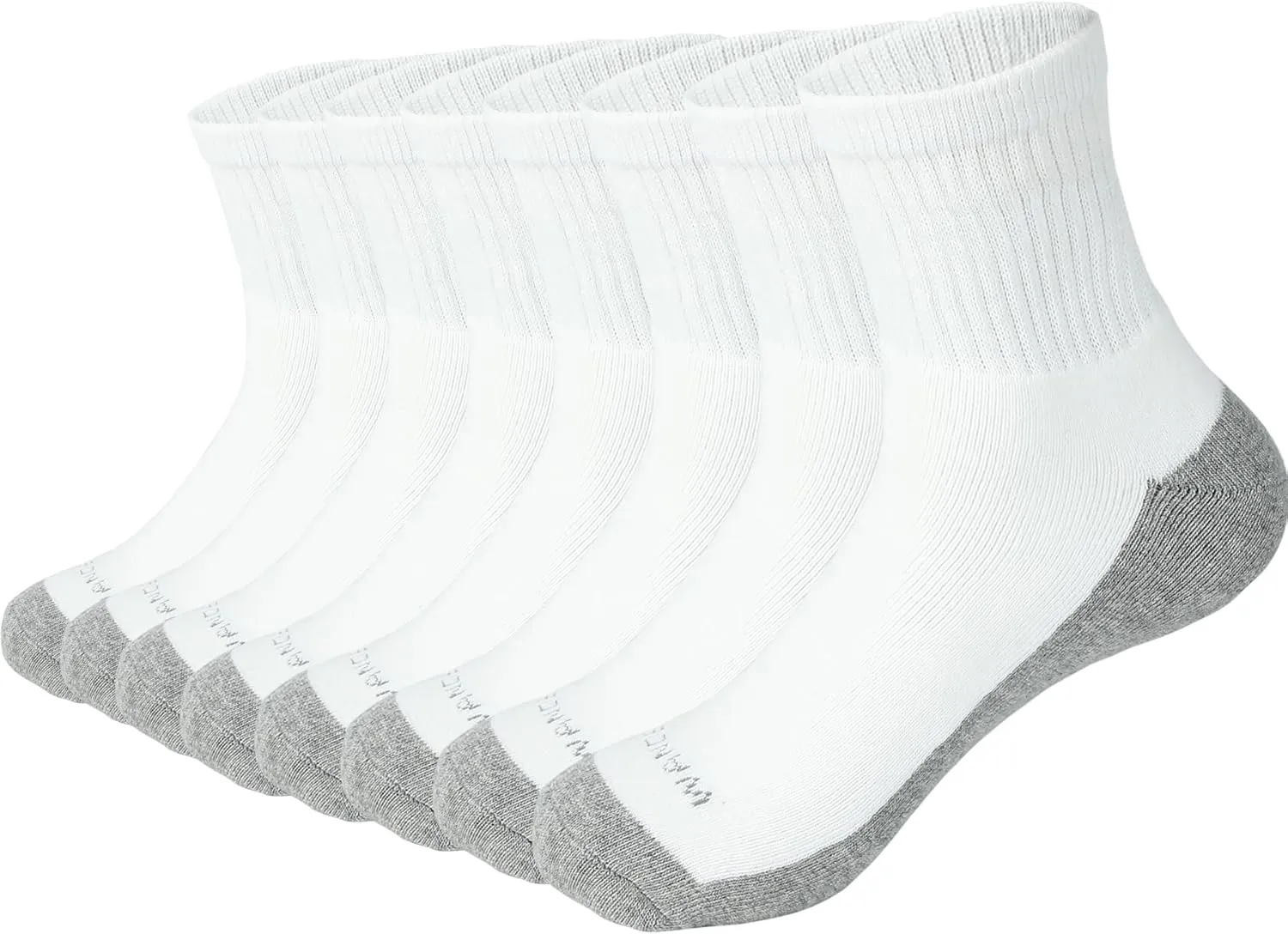 WANDER Men's Athletic Ankle Socks 3/8 Pairs Thick Cushion Running Socks for Men&Women Cotton Socks 6-9/9-12/12-15