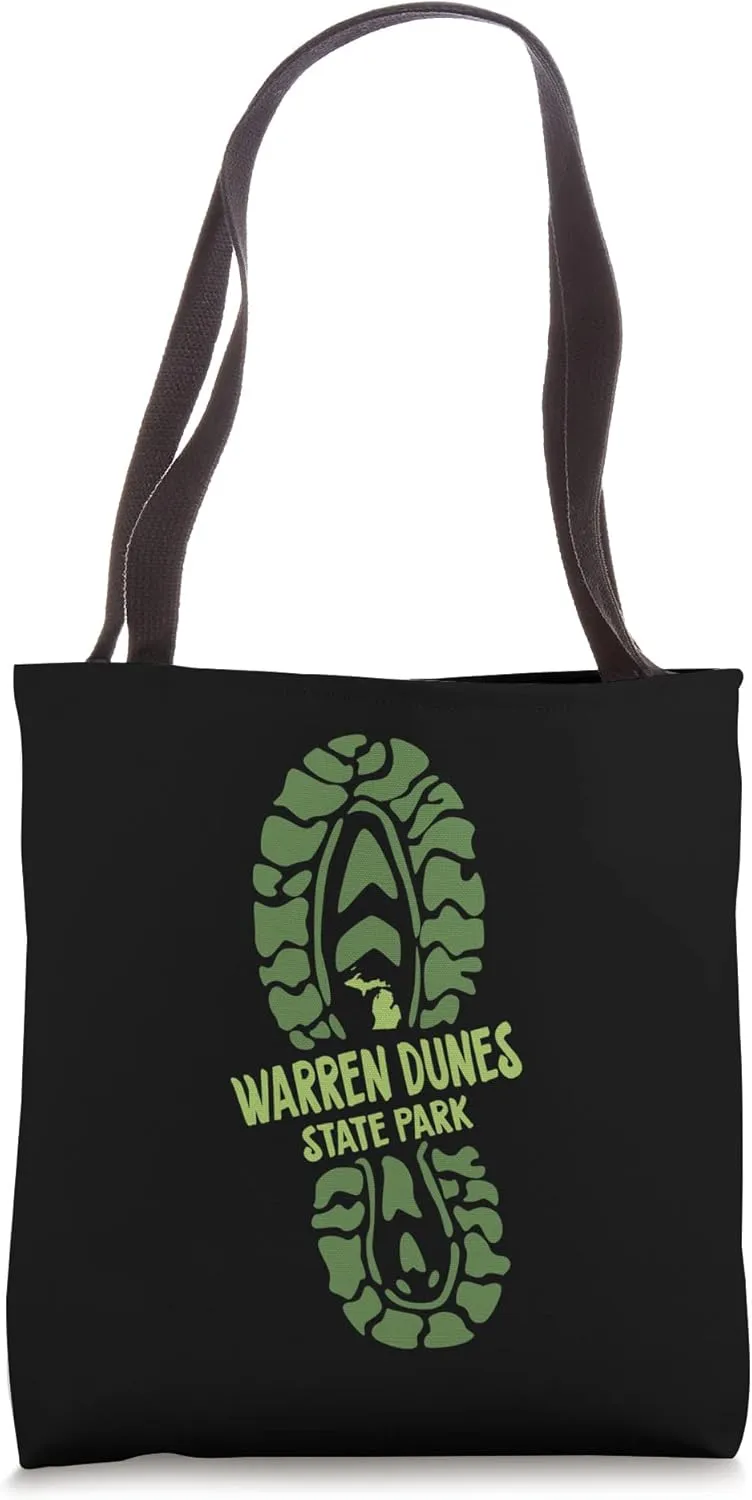 Warren Dunes State Park Michigan MI Vacation Hiking Boot Tote Bag