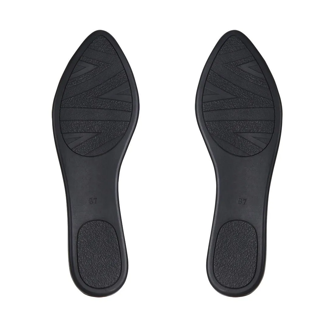 White Round Toe Shoe Flecks