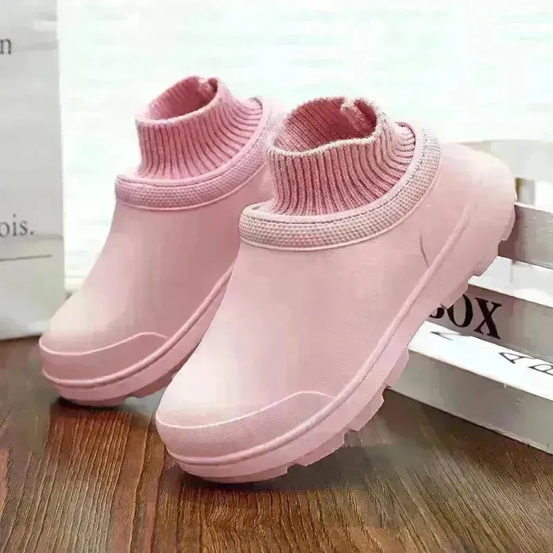 Winter Women's Fashionable Waterproof Cotton Slippers