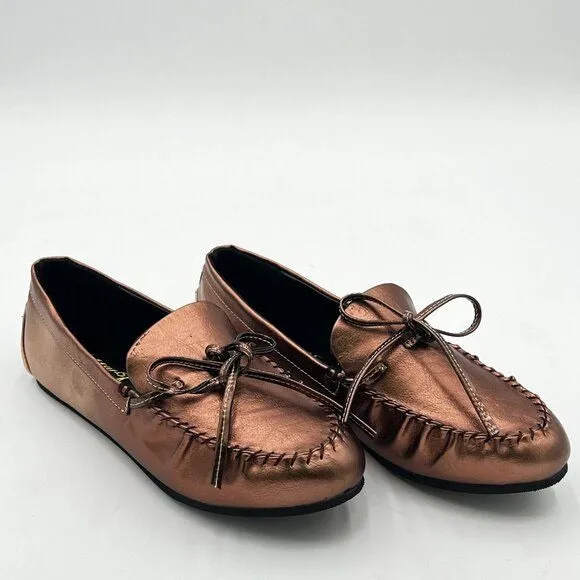 Women Round Toe Flat Loafers Bow Slip on Moccasins Soft Comfy Office Daily