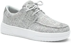 Women's Arch Support Shoes Lace Up Orthopedic Sneakers Comfortable Canvas Loafers Casual Walking Shoes for Plantar Fasciitis Foot Pain Relief